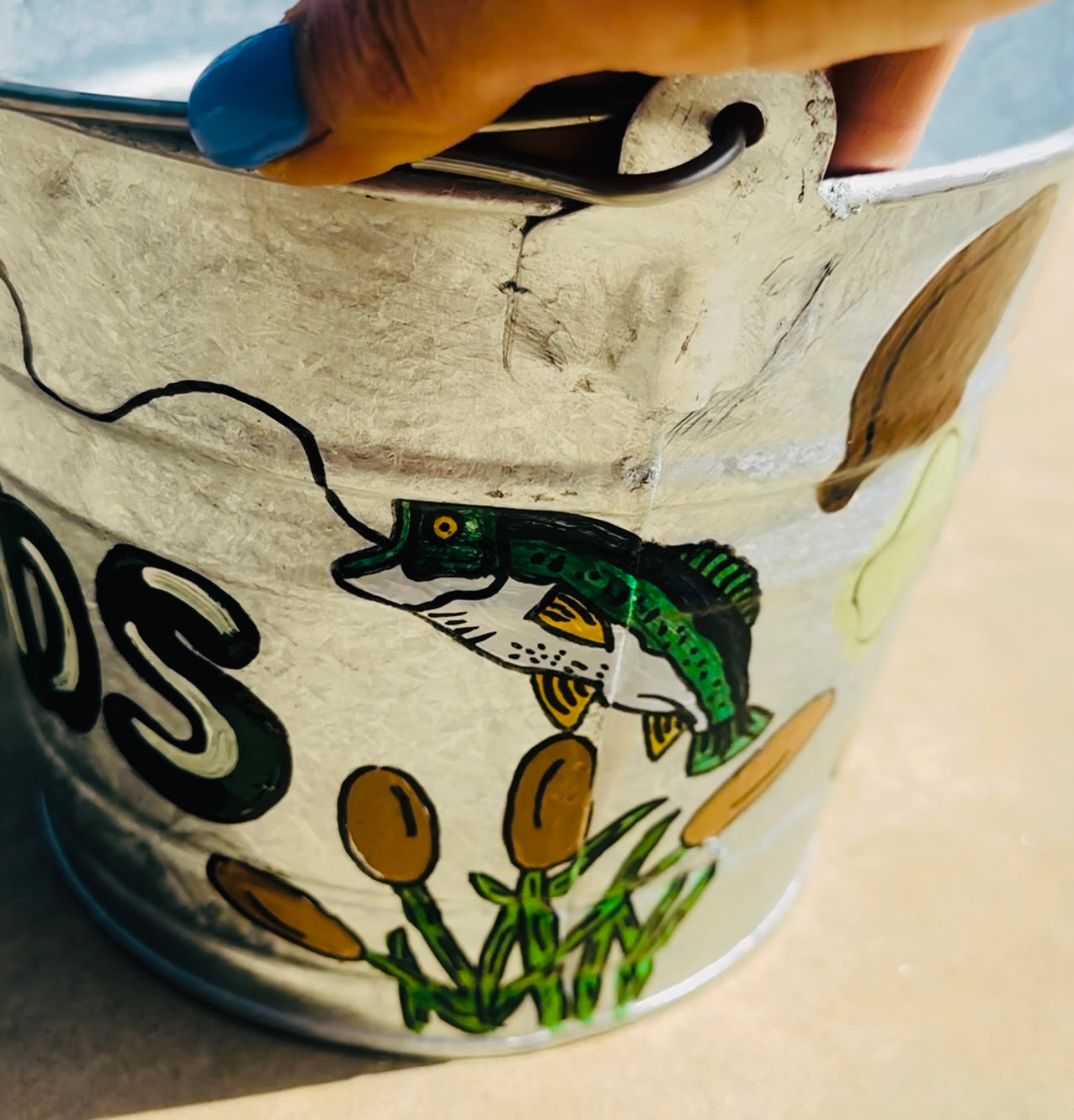 Hand Painted Easter Basket