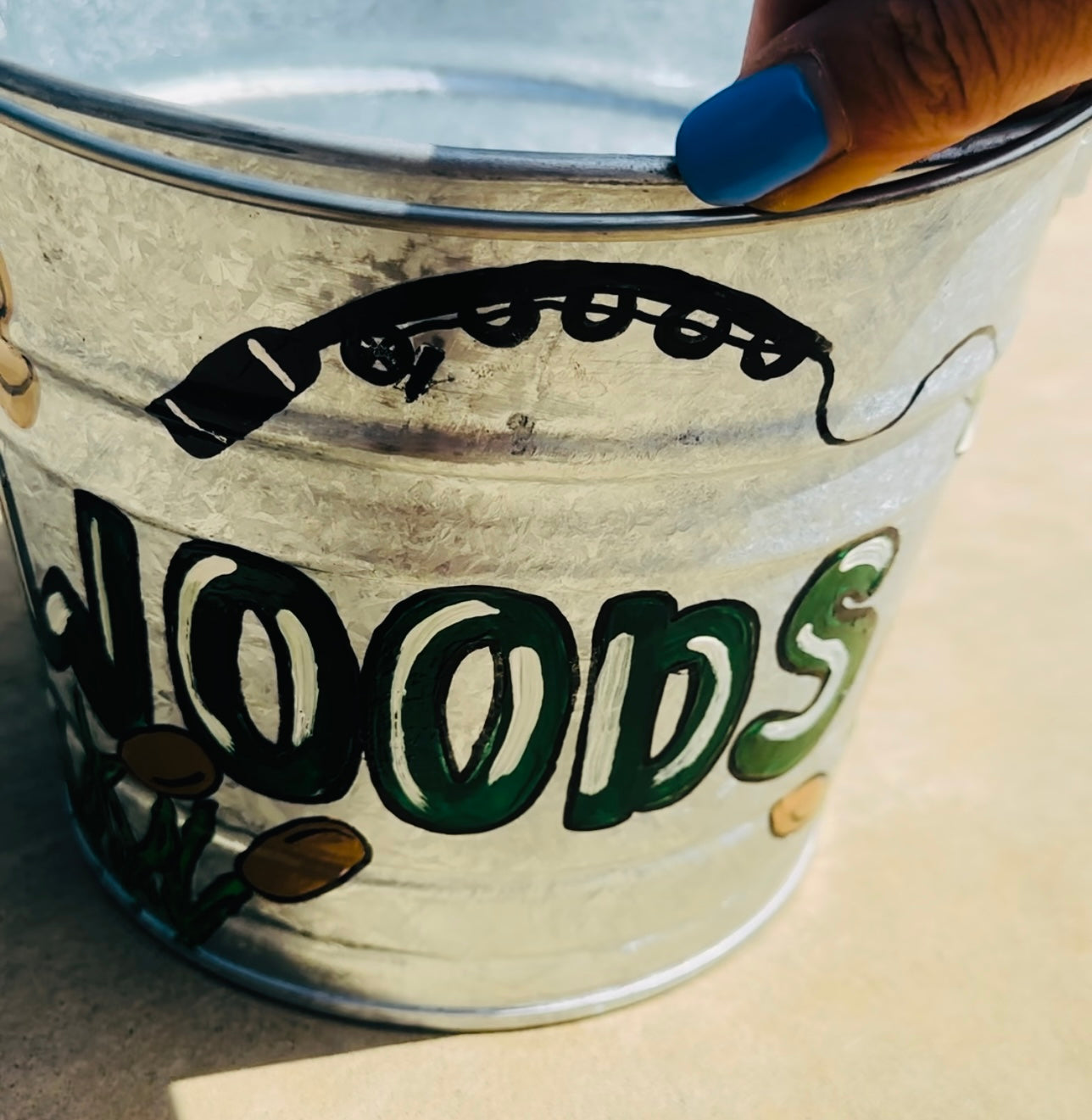 Hand Painted Easter Bucket/Basket