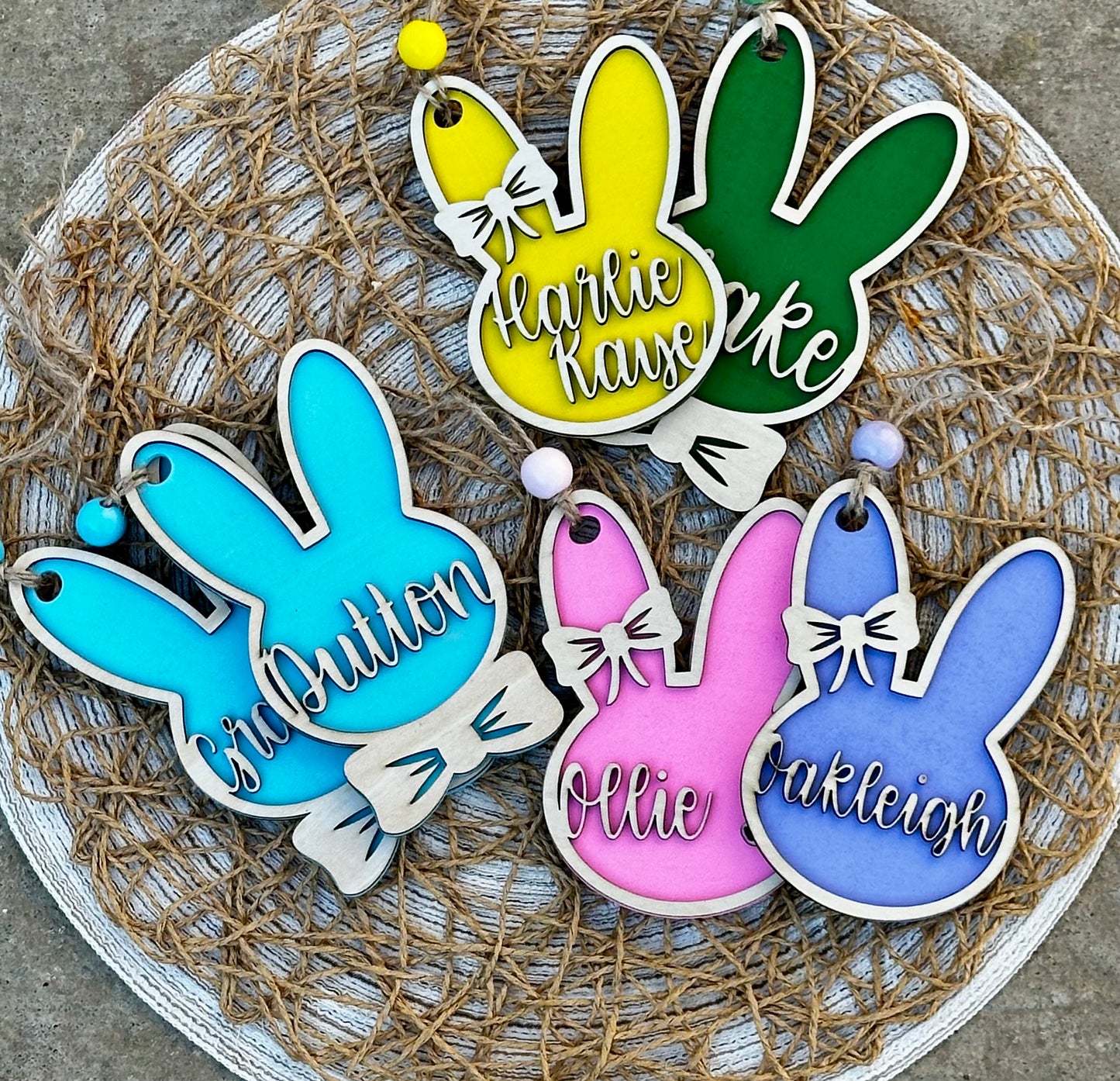 3D Easter Basket tags