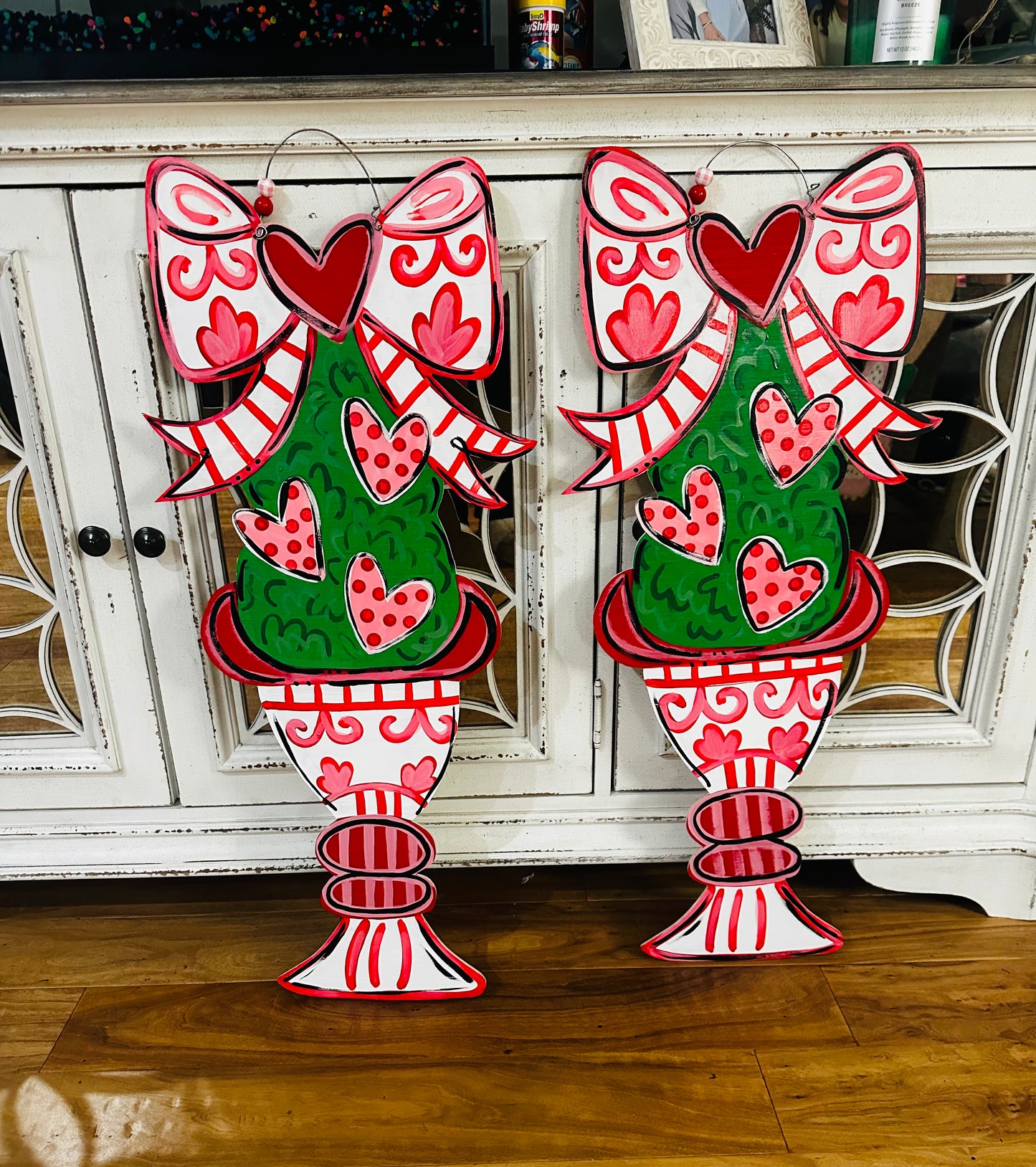 Heart Topiary Door Hanger