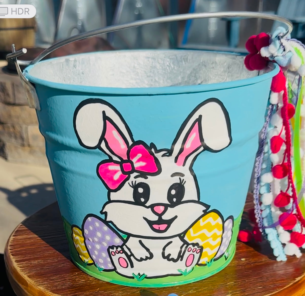 Hand Painted Easter Basket