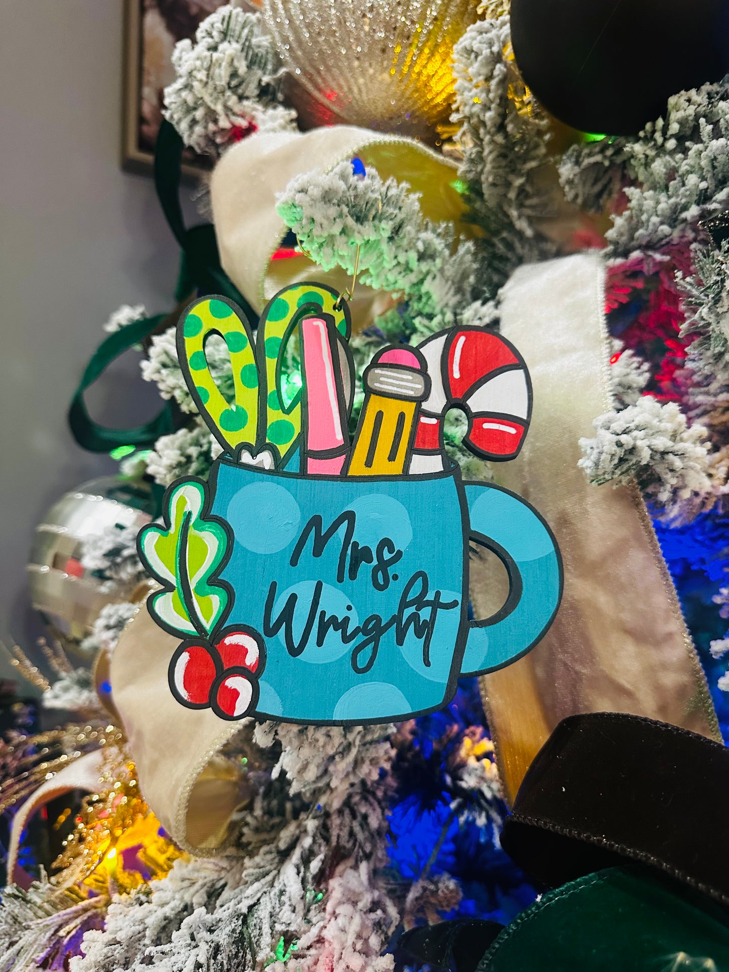 Personalized Teacher Ornament