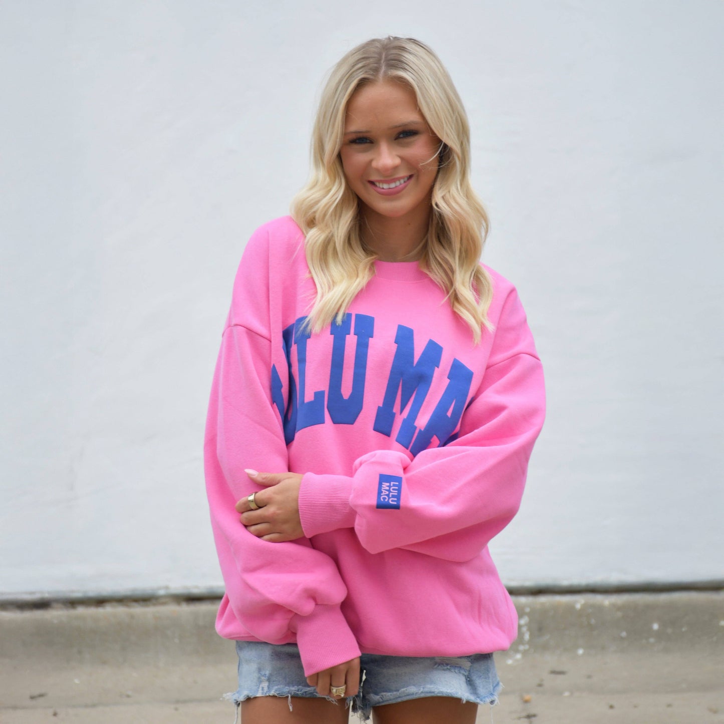 LuLu Mac Sweatshirt Pink/Royal Puff