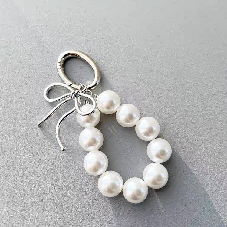 BAG CHARM-PEARL KEYCHAIN BAG CHARM