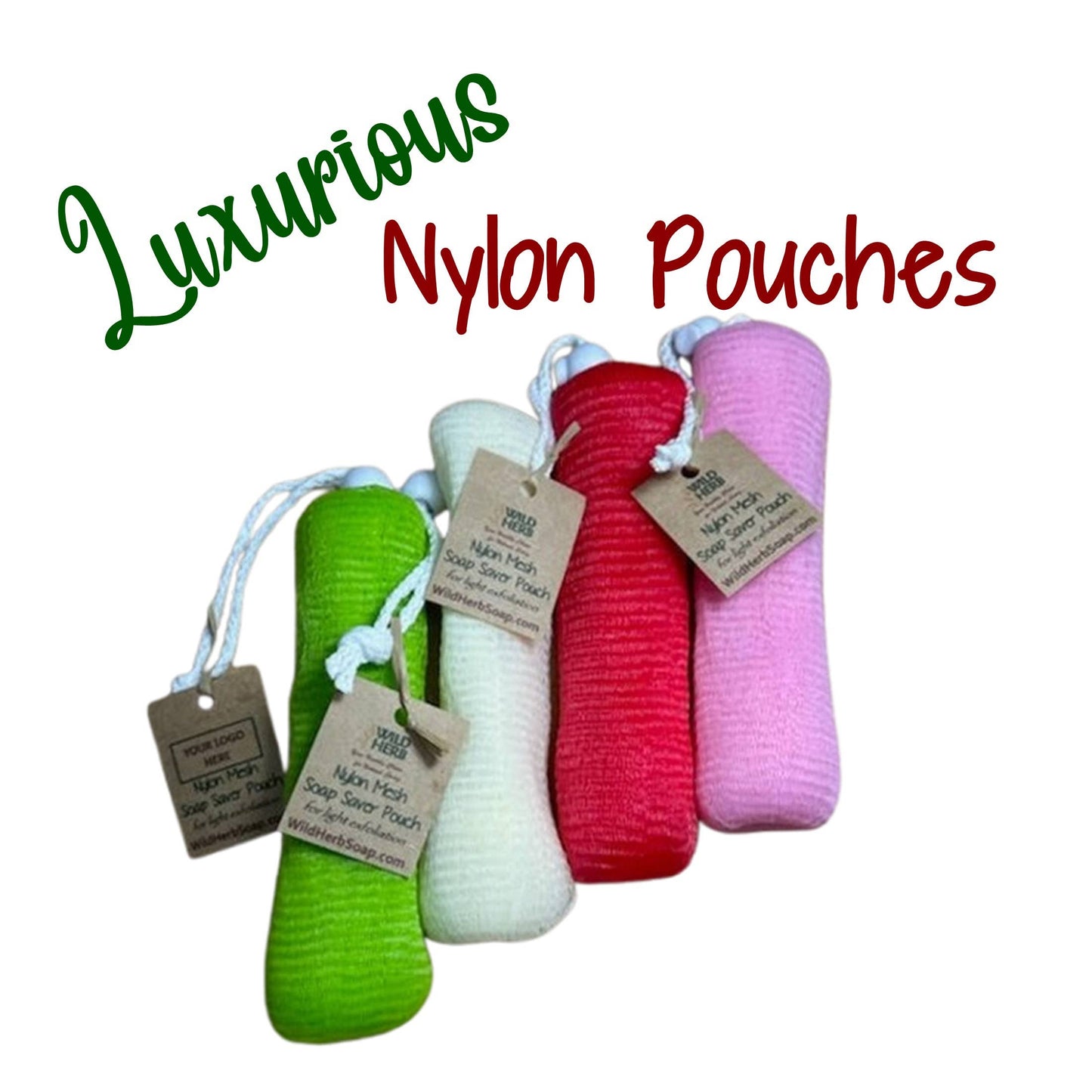 Plush Soap Saver Pouch Nylon Loofa High Quality Large Size