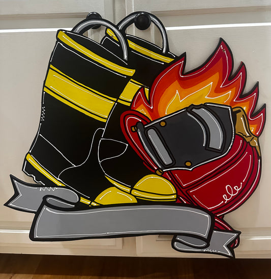 Firefighter Door Hanger
