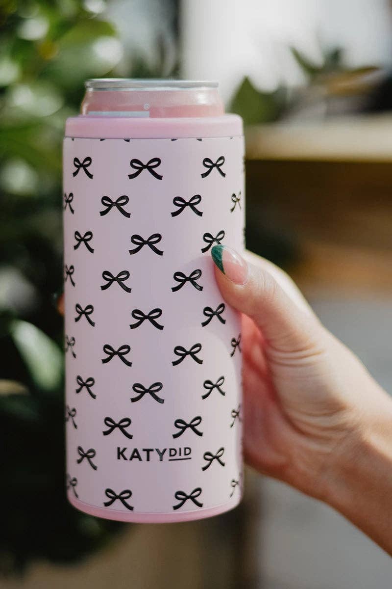 Mini Bows Skinny Can Cooler Insulator