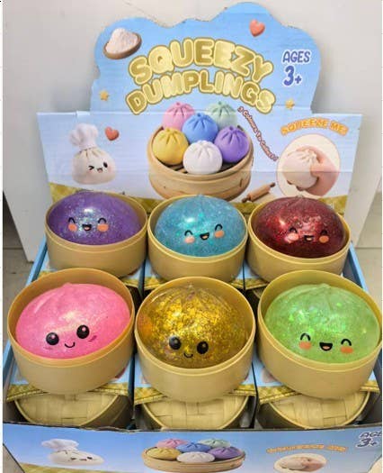 Pressure Sparkle Squishy Toy Dumplings