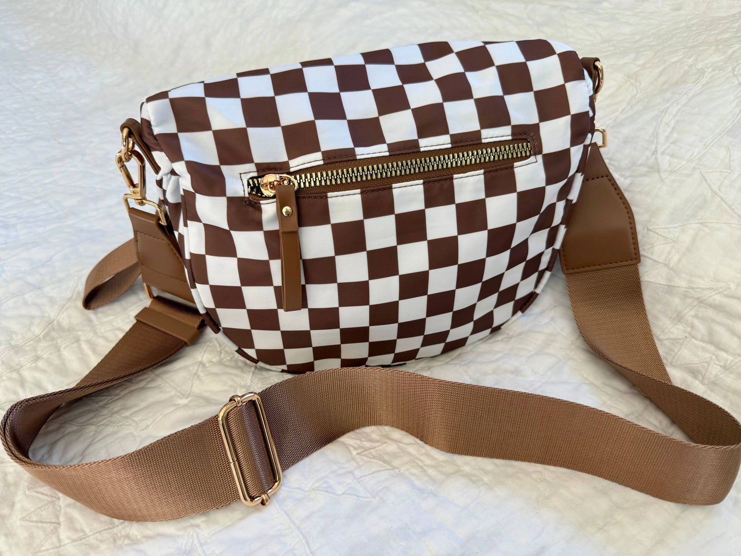 Farah Fanny Bum Bag - Espresso Checkered