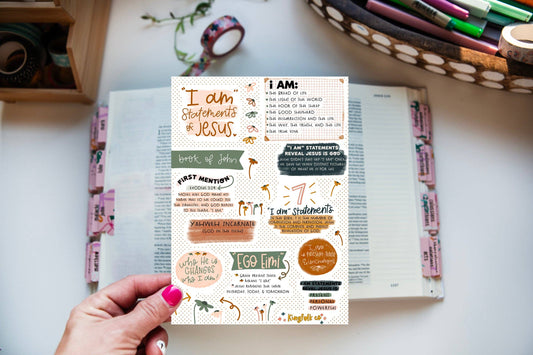 I Am Statements Sticker Sheet