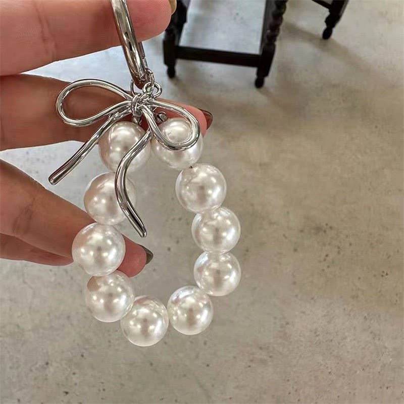 BAG CHARM-PEARL KEYCHAIN BAG CHARM