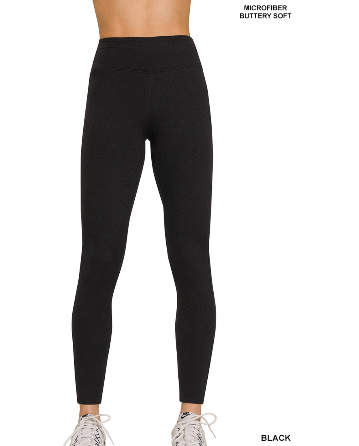 Brushed Microfiber Waistband Leggings