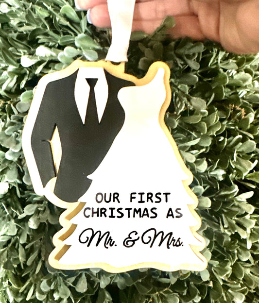 Our First Christmas as Mr. And Mrs. Ornament