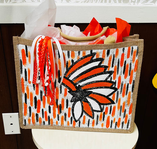 Hand Painted Burlap Totes