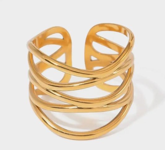 18K Stainless Steel Tarnish Free Ring