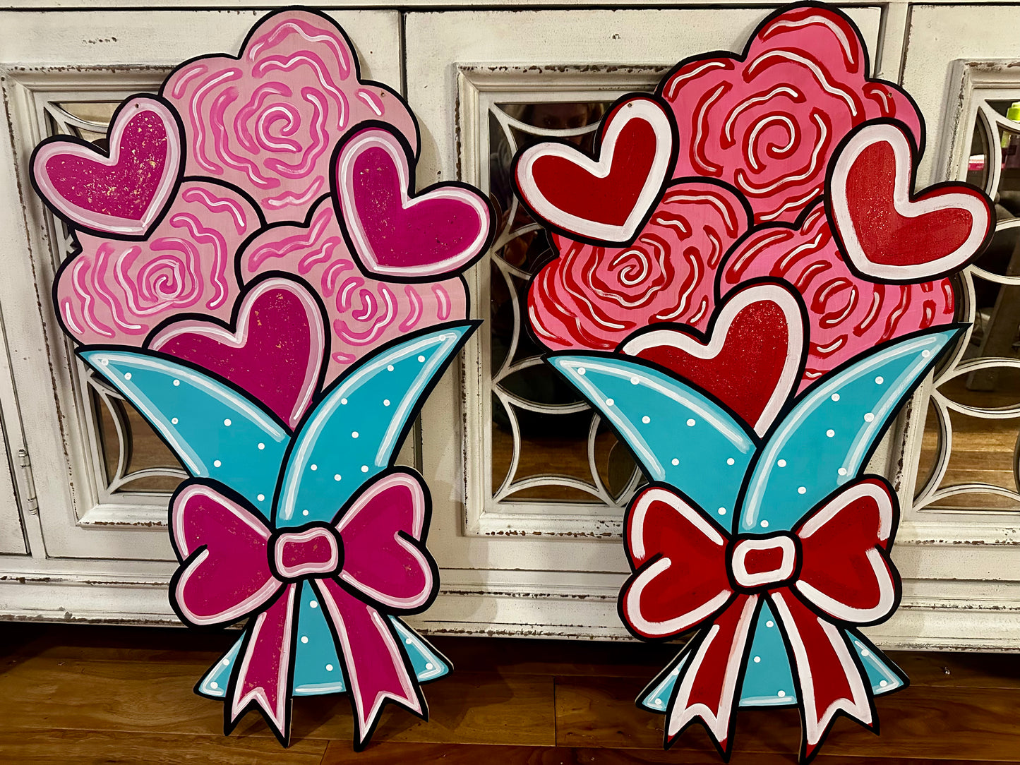 Heart Bouquet Door Hanger