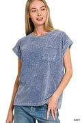 HALO SNOW WASHED CUFFED SHORT SLEEVE TEE