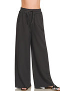 FRENCH TERRY WIDE LEG SWEATPANTS