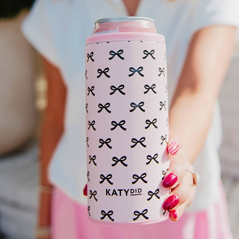 Mini Bows Skinny Can Cooler Insulator