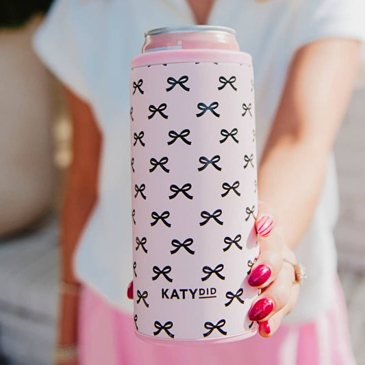 Mini Bows Skinny Can Cooler Insulator