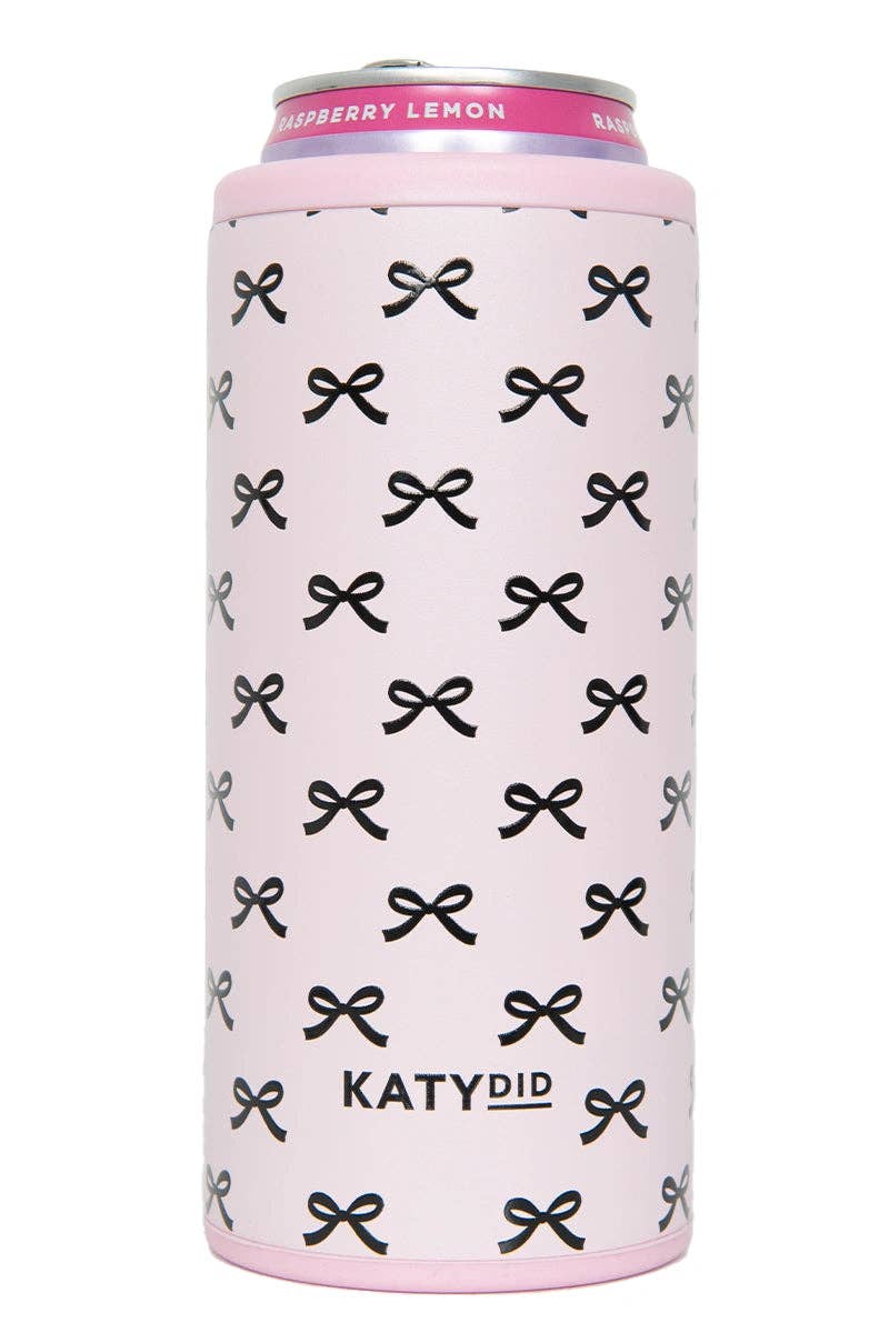 Mini Bows Skinny Can Cooler Insulator